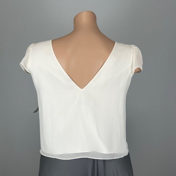 Ceremony Joanna August Womens Plus Sonya Chiffon Top Going to the Chapel sz XXL - Picture 6 of 16